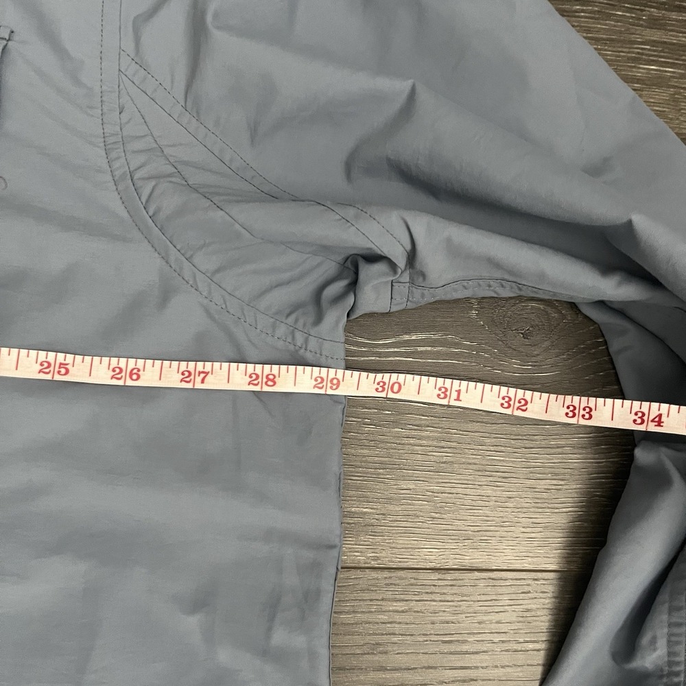 Duluth Trading Action Shirt Mens 2XL Blue Ripstop Fishing Vented Pockets Button - Picture 5 of 5
